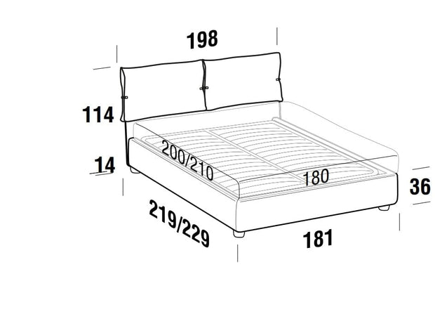 Letto matrimoniale con contenitore Primroses Rosa (8)