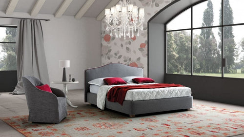 Letto matrimoniale con contenitore Rosany Grigio & LCMFIT-PAT-ROSA-FLOOR-NEW