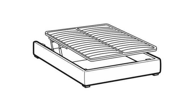 Letto matrimoniale con contenitore Rosany Grigio (3)