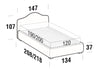 Letto matrimoniale con contenitore Rosany Grigio (5)