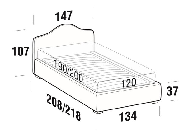 Letto matrimoniale con contenitore Rosany Grigio (5)