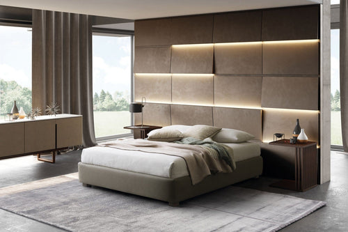 Letto matrimoniale con contenitore Somieris Floor Cappuccino & LCMFIT-PAT-SOMMIER-FLOOR-NEW