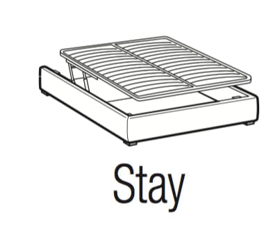 Letto matrimoniale con contenitore Somieris Floor Cappuccino (2)