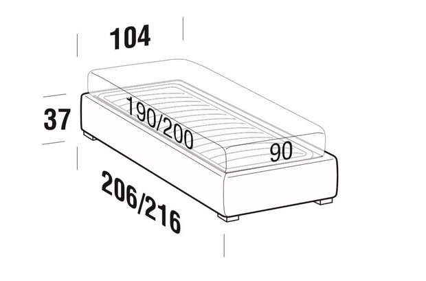 Letto matrimoniale con contenitore Somieris Floor Cappuccino (3)