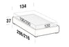 Letto matrimoniale con contenitore Somieris Floor Cappuccino (4)