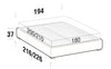 Letto matrimoniale con contenitore Somieris Floor Cappuccino (6)