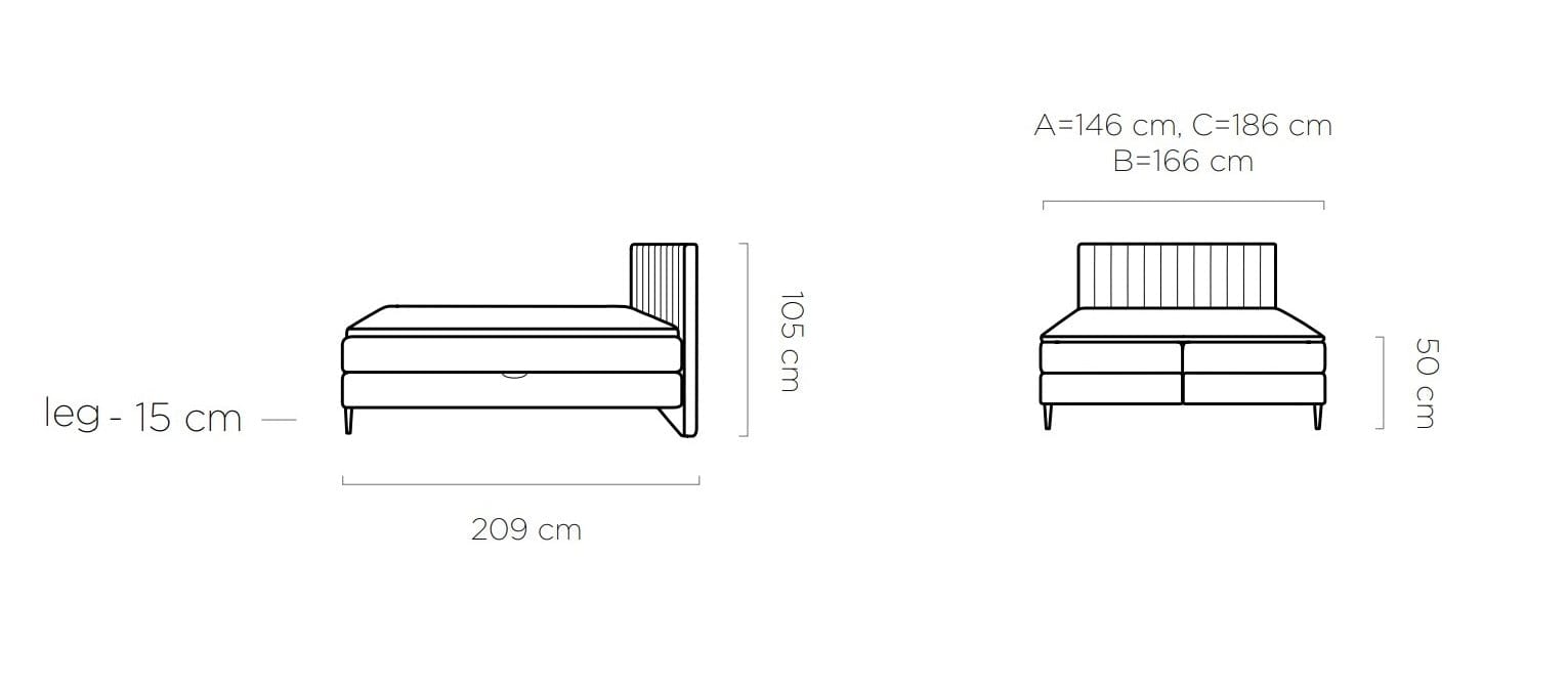 Letto matrimoniale con contenitore Tangolis Grigio (6)