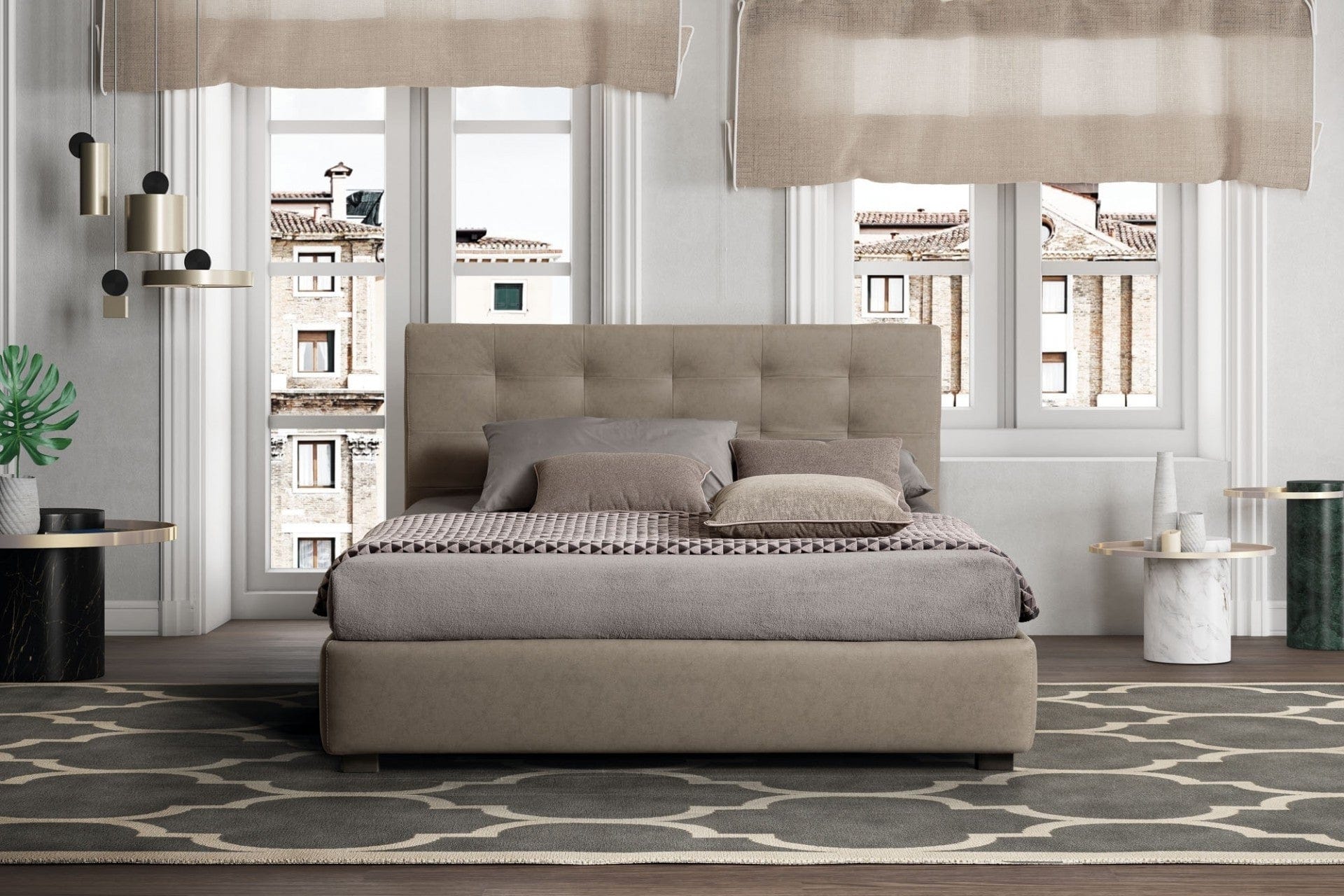 Letto matrimoniale con contenitore Tenderis Cappuccino (1) & LCMFIT-PAT-TENDER-FLOOR-NEW