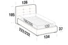 Letto matrimoniale con contenitore Tenderis Cappuccino (5)