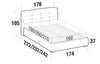 Letto matrimoniale con contenitore Tenderis Cappuccino (6)