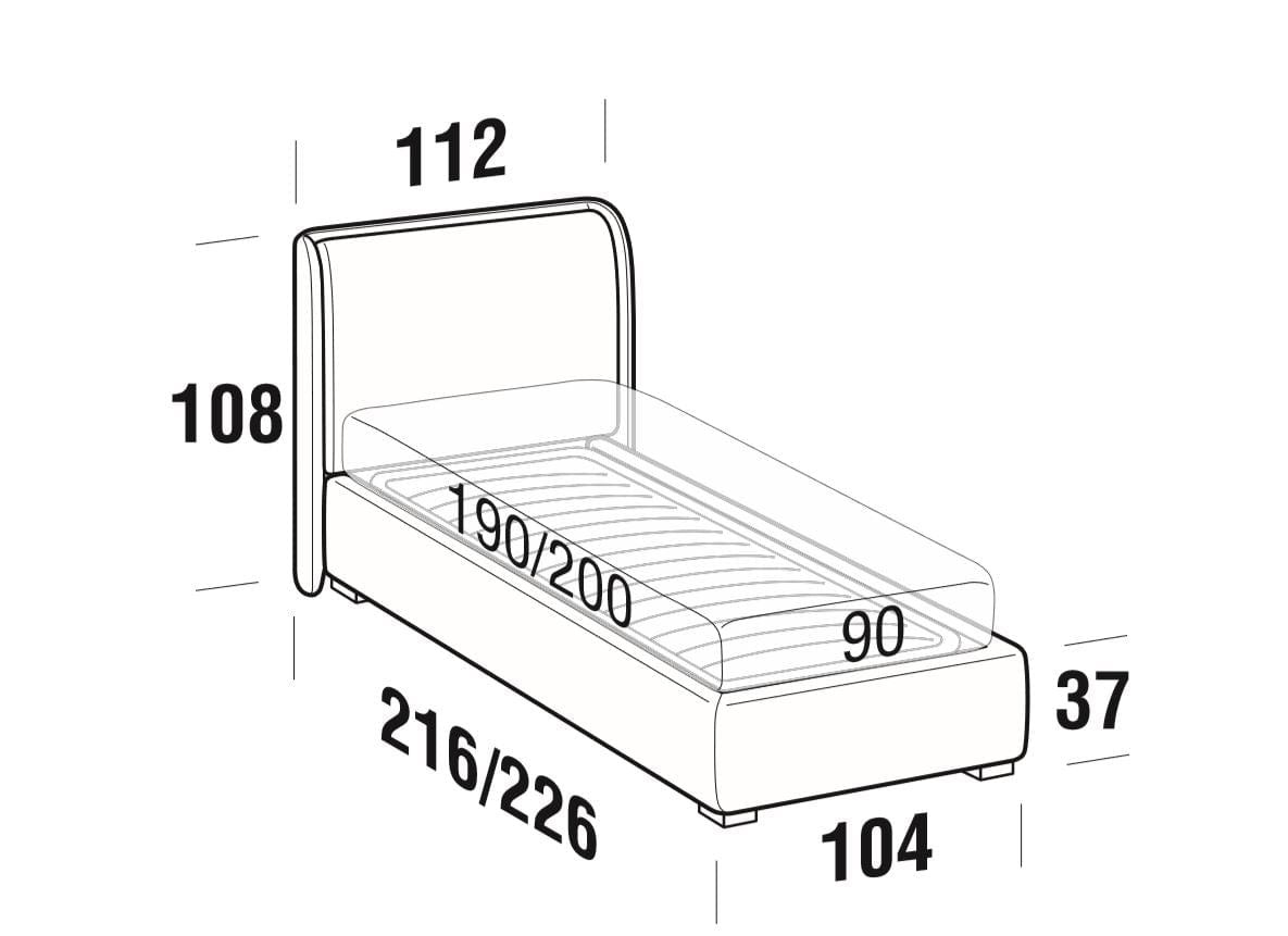 Letto matrimoniale con contenitore Winds Beige (5)