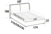 Letto matrimoniale con contenitore Winds Beige (7)