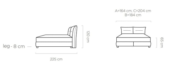 Letto matrimoniale Foggie Cappuccino (7)