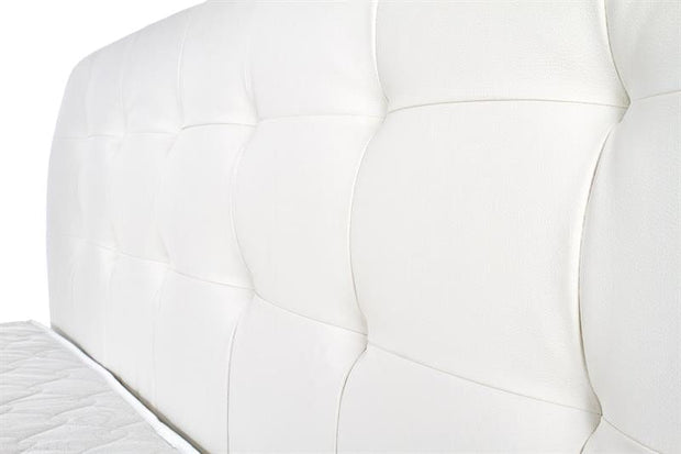 Letto matrimoniale in ecopelle Samantha Bianco (7)