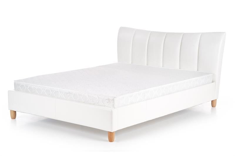 Letto matrimoniale in ecopelle Sandyaris Bianco (2)