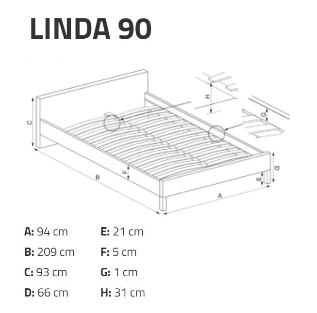 Letto matrimoniale in ferro Lindsey Bianco (7)
