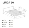 Letto matrimoniale in ferro Lindsey Bianco (7)
