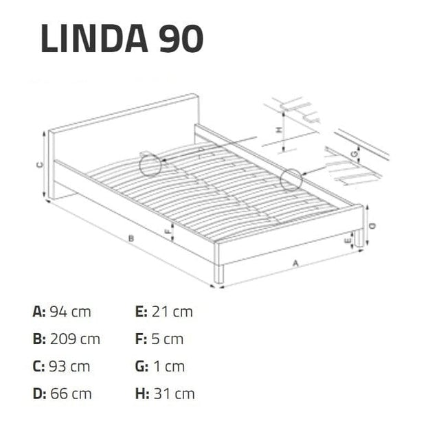 Letto matrimoniale in ferro Lindsey Bianco (7)
