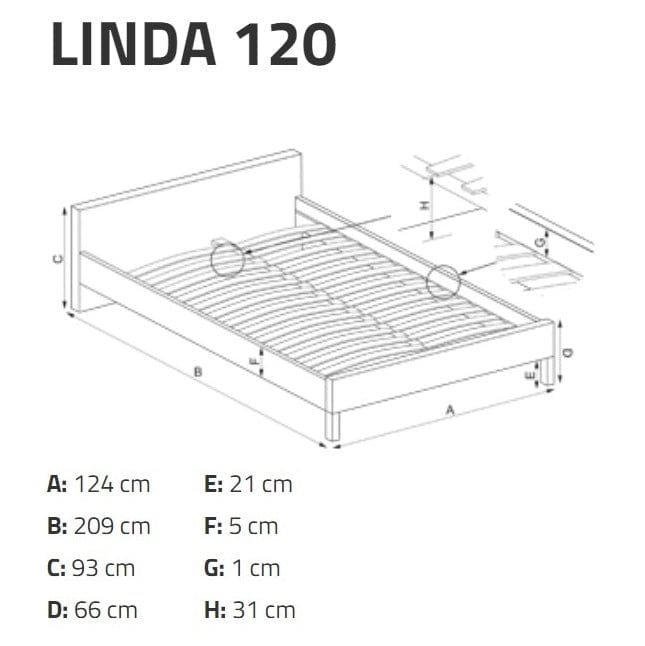 Letto matrimoniale in ferro Lindsey Bianco (8)