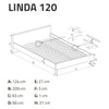 Letto matrimoniale in ferro Lindsey Bianco (8)