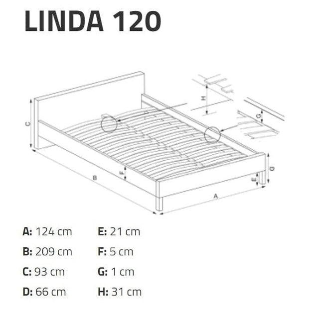 Letto matrimoniale in ferro Lindsey Bianco (8)
