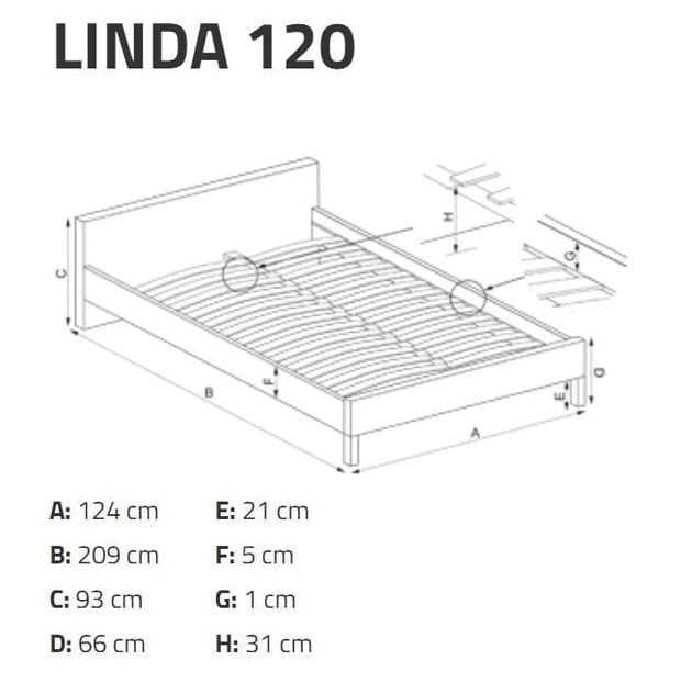 Halmar Letto matrimoniale in ferro Lindsey Nero