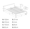 Letto matrimoniale in ferro Panamera Bianco (1)