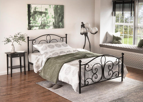 Letto matrimoniale in ferro Panamera Nero & HLMP-PAT-PANAMA-BLACK & HLMP-PAT-PANAMA-BLACK