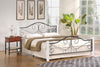 Letto matrimoniale in legno e ferro Violetani Bianco e Nero & HLMP-PAT-VIOLETTA-WHITE-BLACK