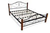 Letto matrimoniale in legno e ferro Violetani Nero (1)