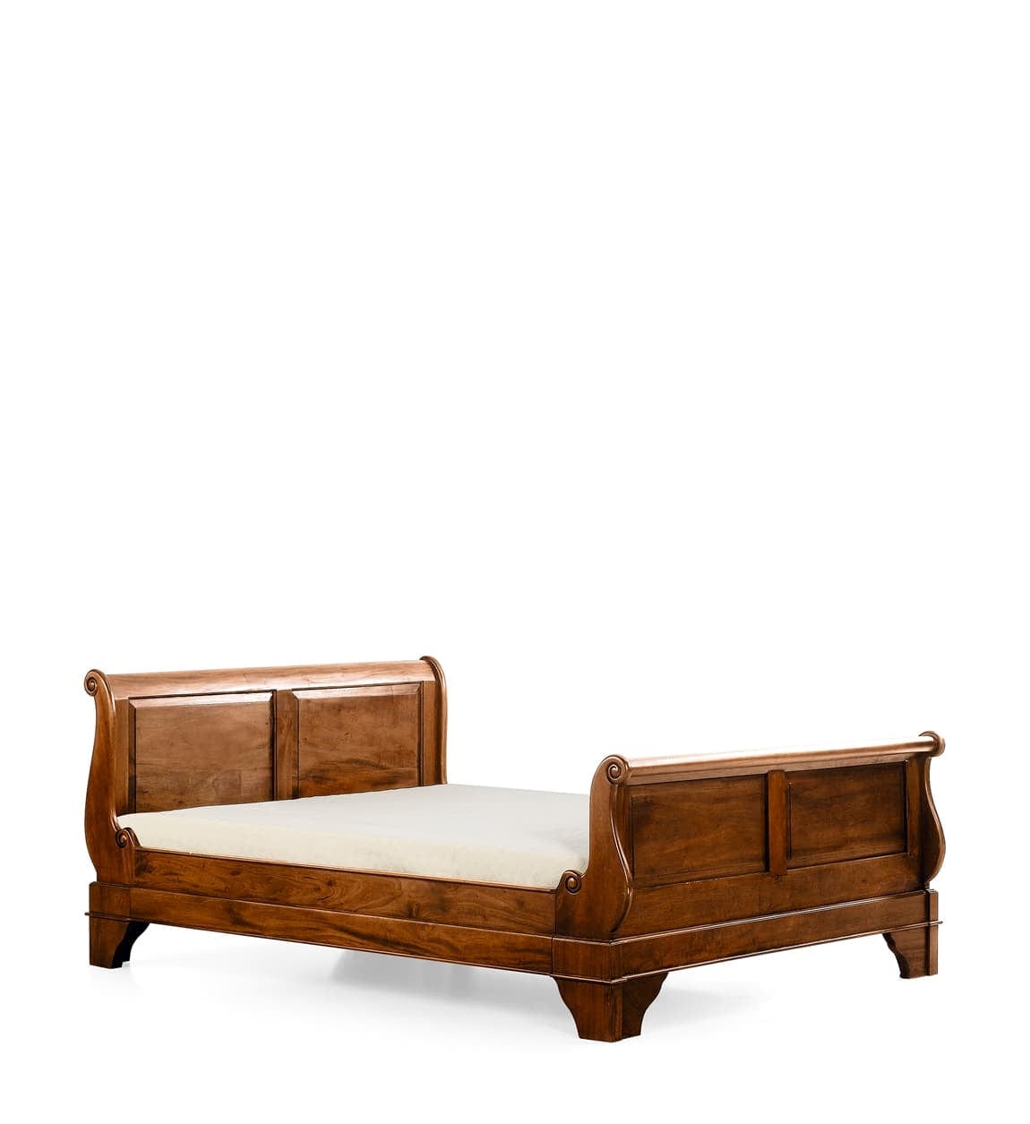Letto matrimoniale in legno Vintage Noce