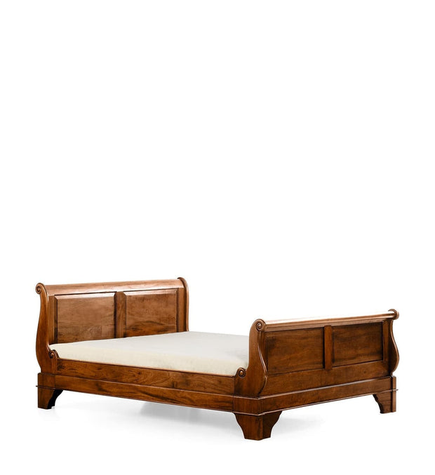 Letto matrimoniale in legno Vintage Noce