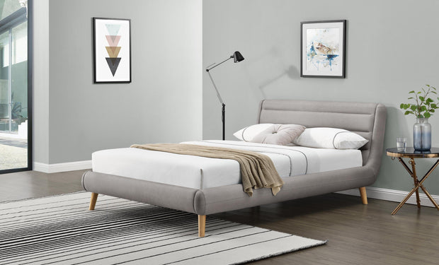 Letto matrimoniale in tessuto Elance Grigio & HLMP-PAT-TAP-ELANDA-LIGHT-GREY