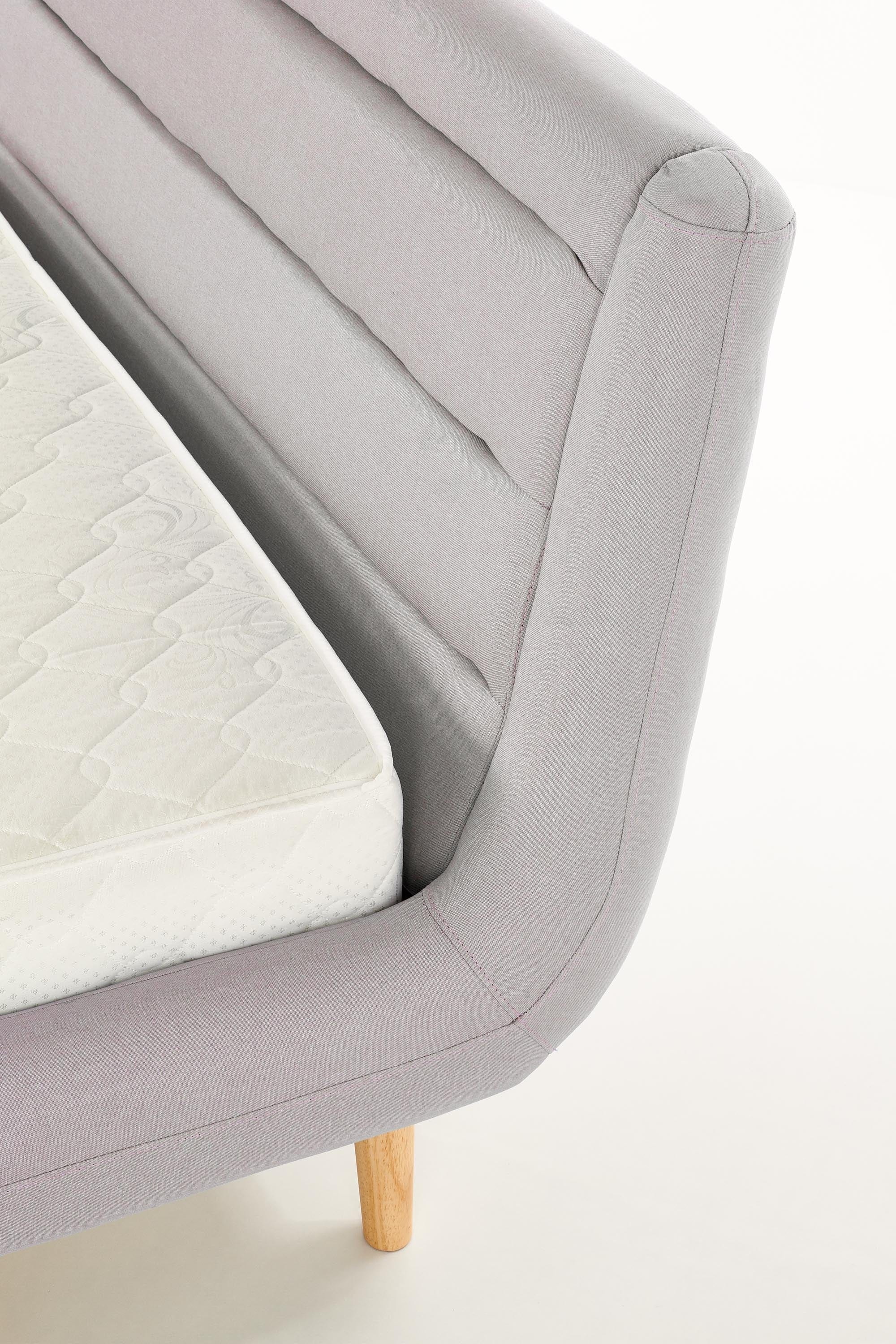 Letto matrimoniale in tessuto Elance Grigio (5)