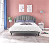 Letto matrimoniale in tessuto Yovanna Grigio (1)