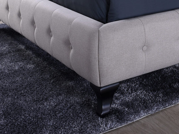 Letto matrimoniale in tessutto Abella Beige (2)