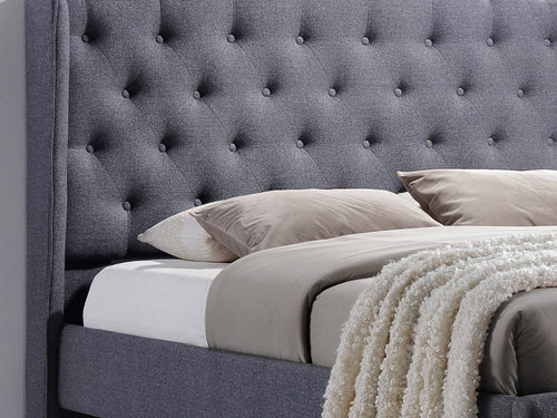 Letto matrimoniale in tessutto Annabelle Grigio (1)