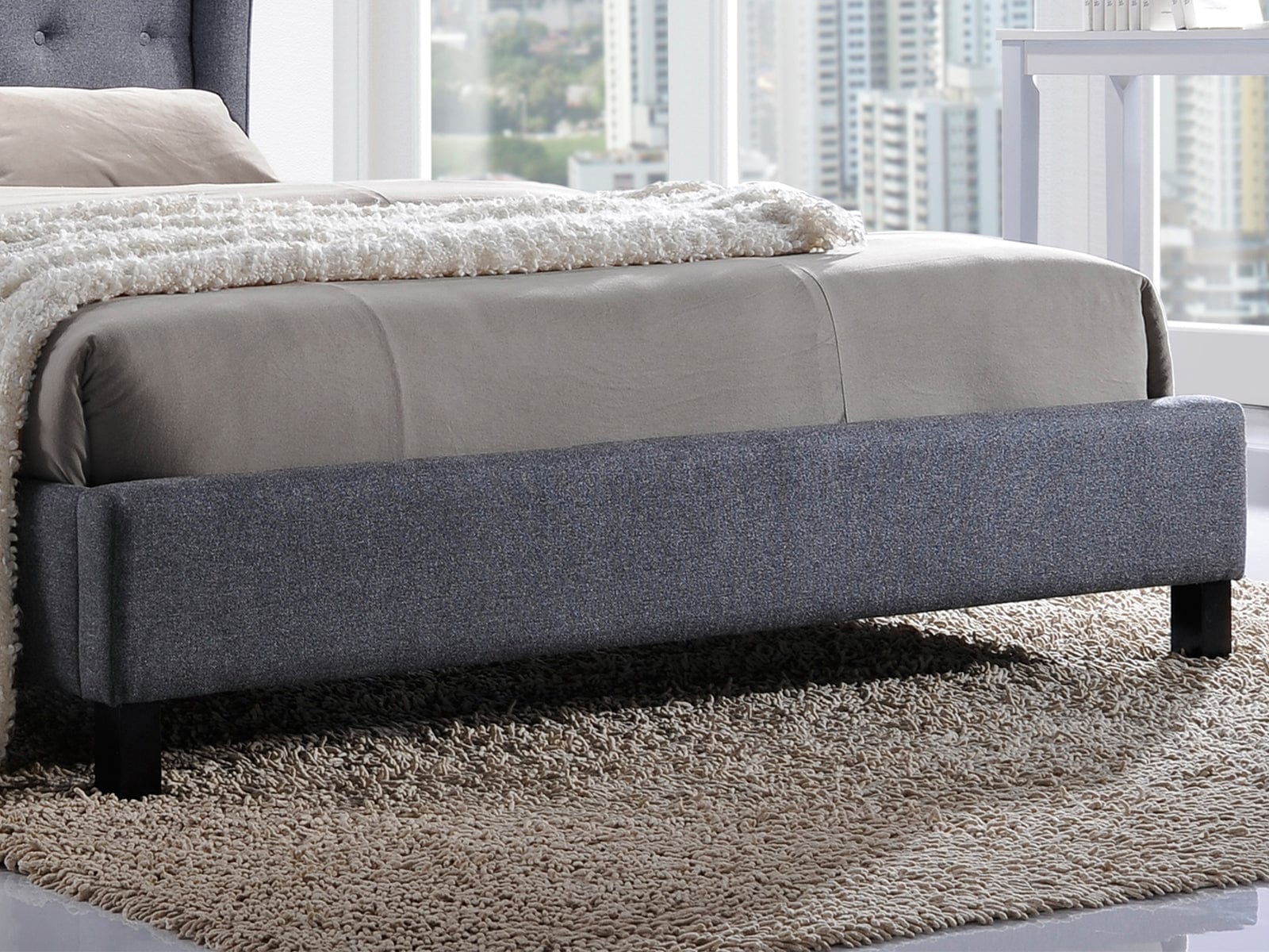 Letto matrimoniale in tessutto Annabelle Grigio (2)