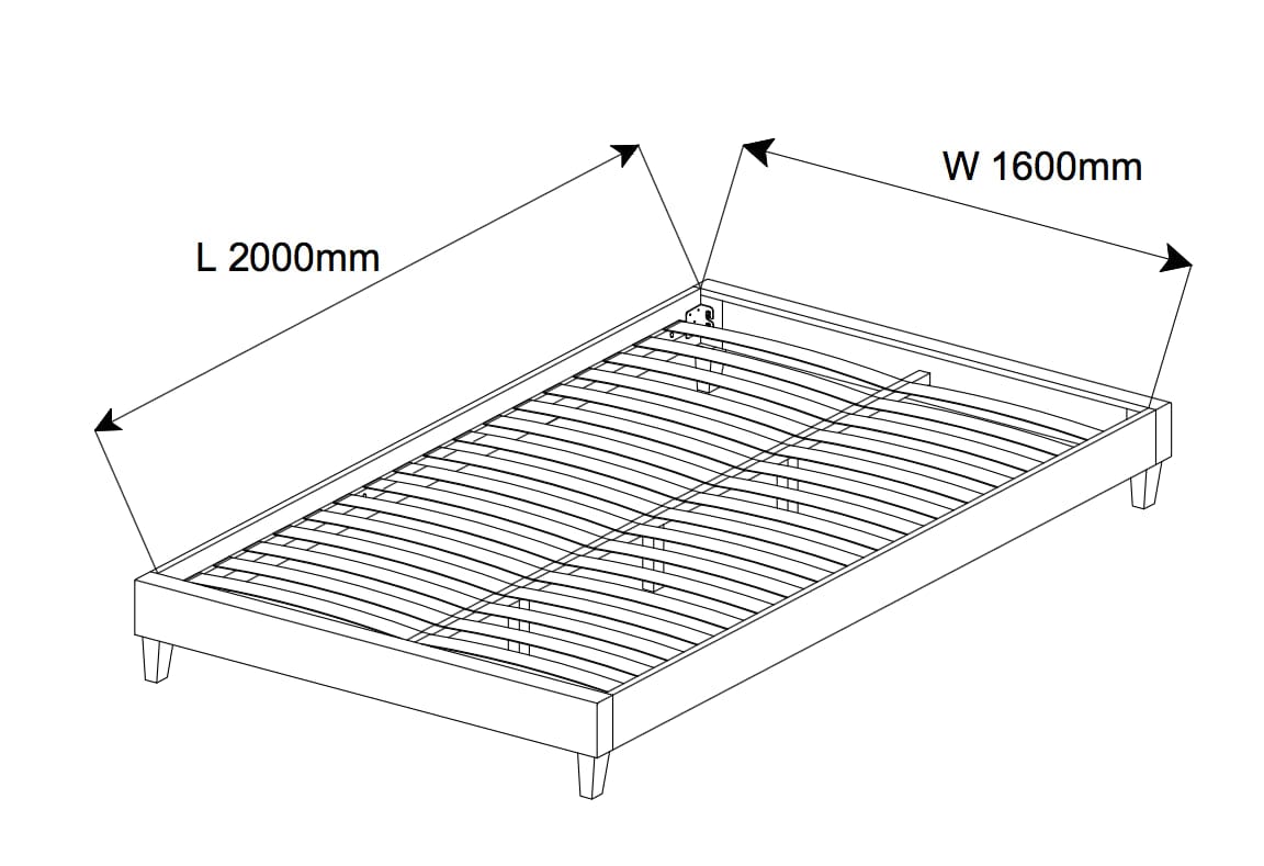 Letto matrimoniale in tessutto Annabelle Grigio (3)