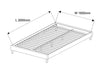 Letto matrimoniale in tessutto Annabelle Grigio (3)