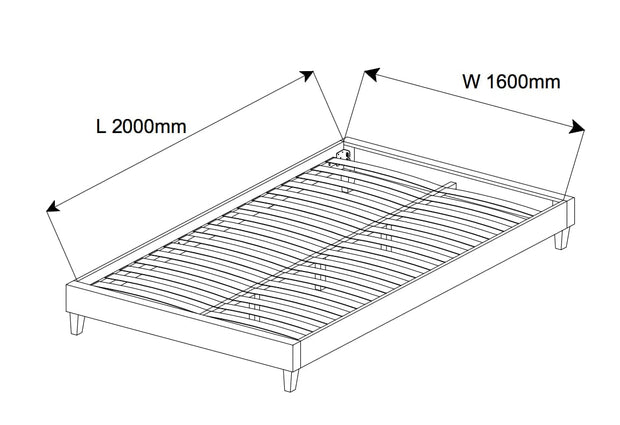 Letto matrimoniale in tessutto Annabelle Grigio (3)