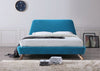 Letto matrimoniale in tessutto Galinda Turchese & SMP-PAT-TAP-STOFA-GANT-TURQUOISE