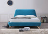 Letto matrimoniale in tessutto Galinda Turchese (1)