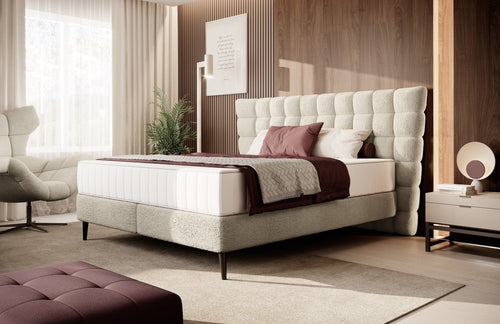 Letto matrimoniale in tessutto Infimo Crema & WRSLPL-PAT-INFERNO-LORIS-01