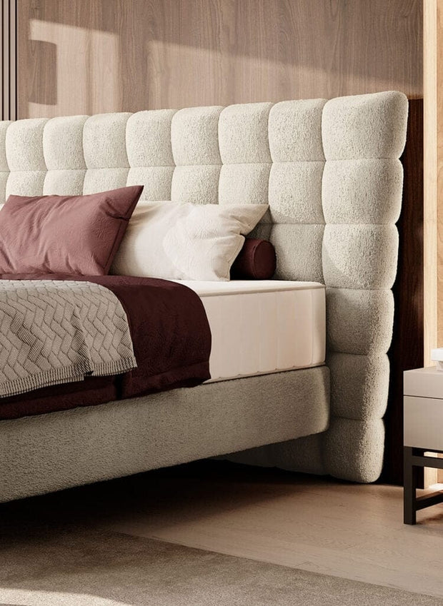 Letto matrimoniale in tessutto Infimo Crema (2)