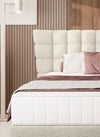 Letto matrimoniale in tessutto Infimo Crema (5)