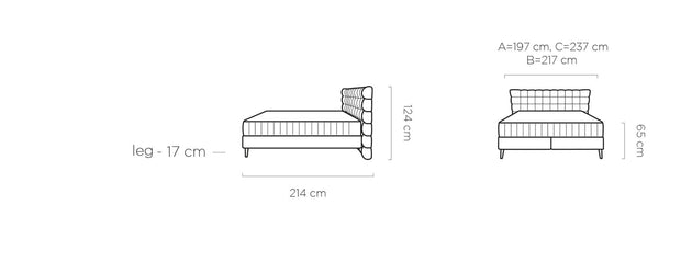 Letto matrimoniale in tessutto Infimo Dove (3)
