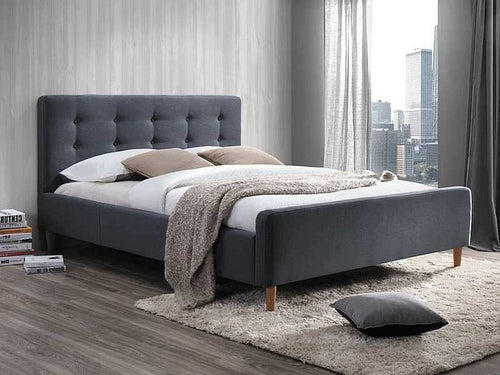 Letto matrimoniale in tessutto Pillar Grigio (1) & SMP-PAT-TAP-PINKO-GREY