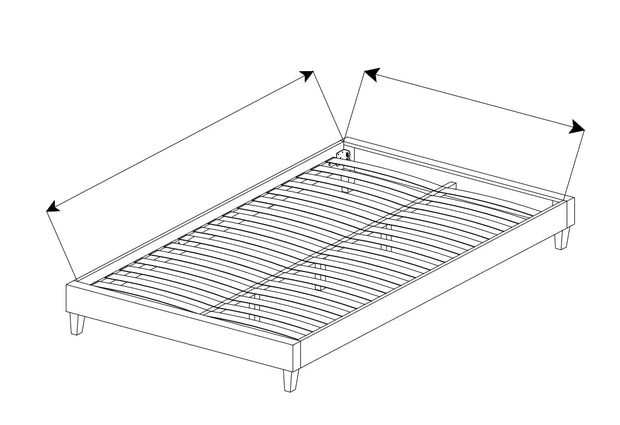 Letto matrimoniale in tessutto Santiago Blu (4)