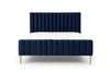 Letto matrimoniale in velluto Nicole Blu (2)